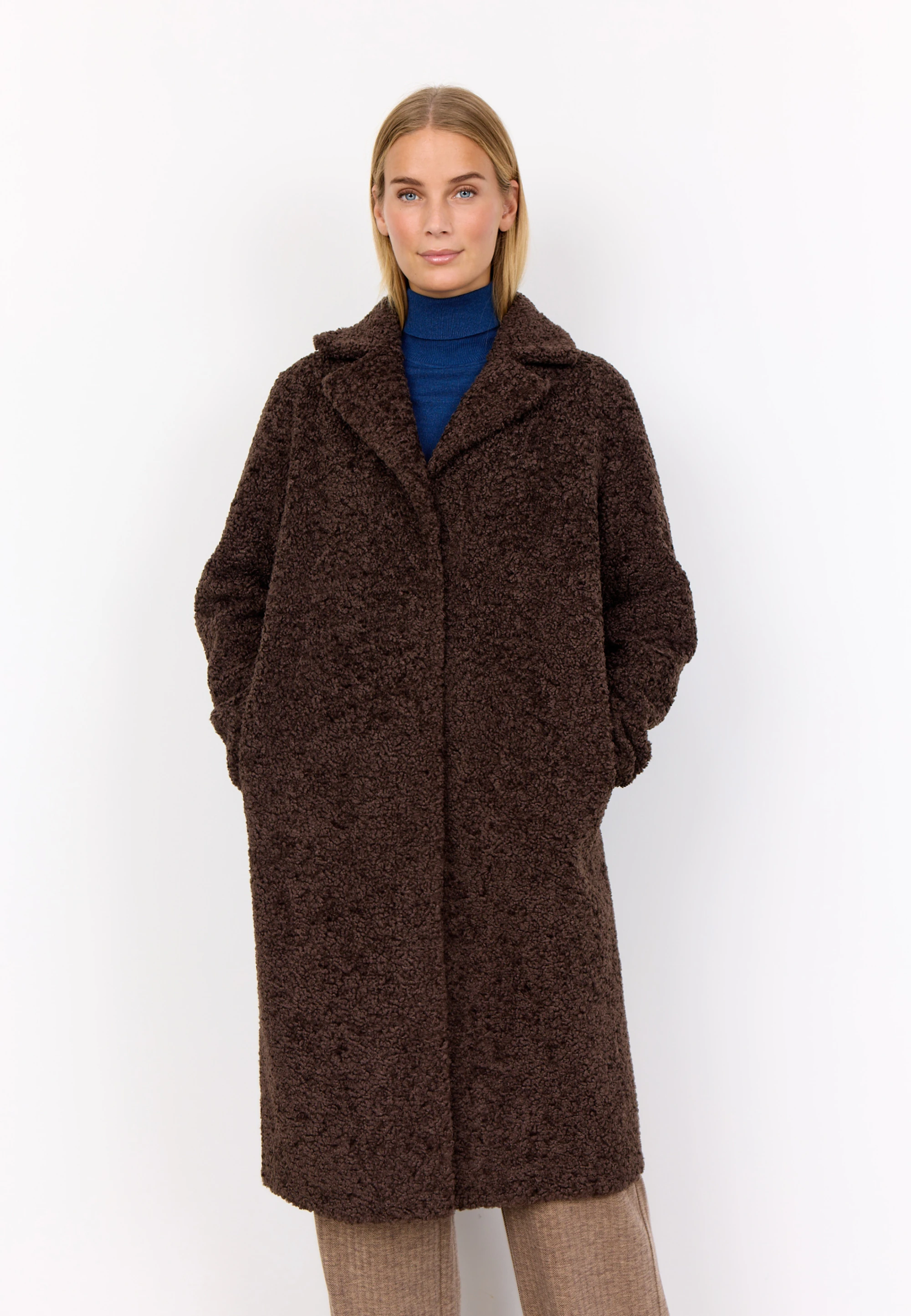 Cappotto lungo teddy SoyaConcept donna art.40217